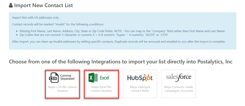 Import Mailing Lists With Excel Or Csv Files Postalytics 8519