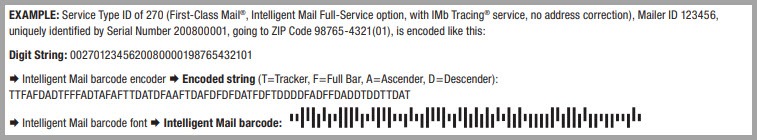 Intelligent Mail Barcode Example