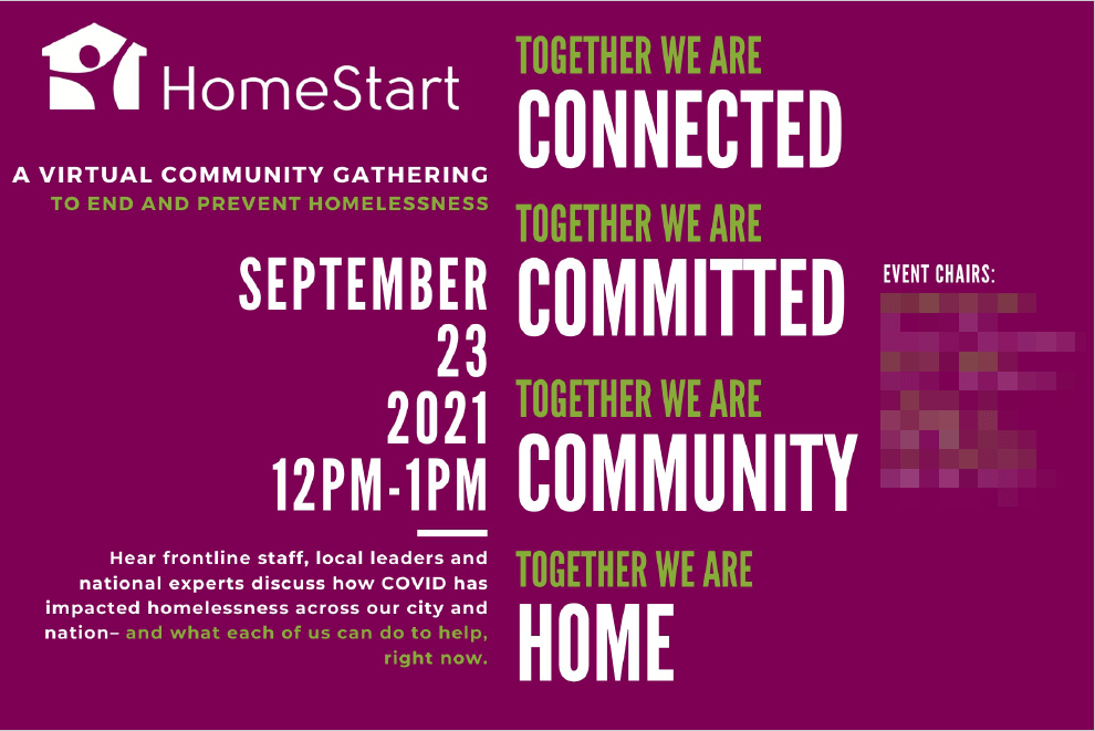 non-profit direct mail case study: Homestart postcard front