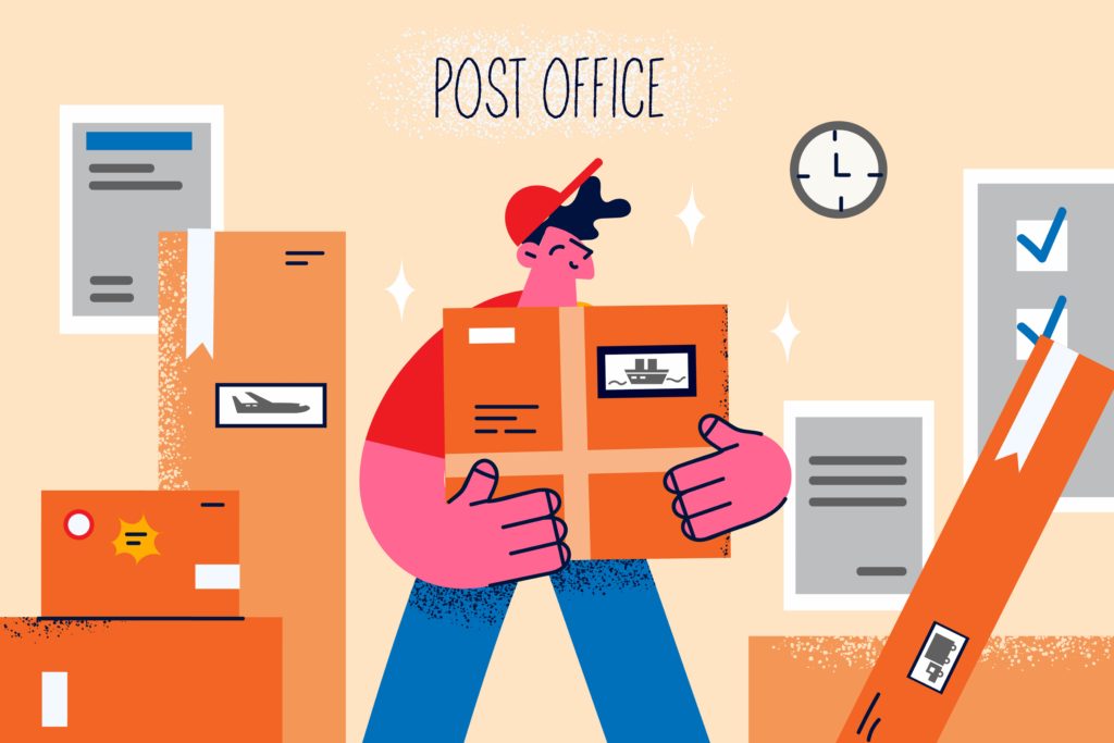 Postman commingling mail