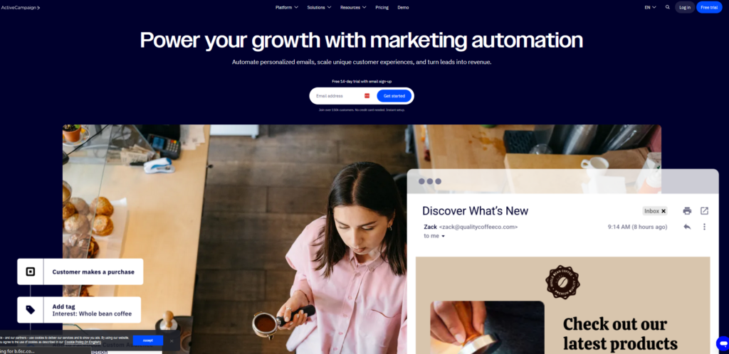 Power your growth with marketing automation