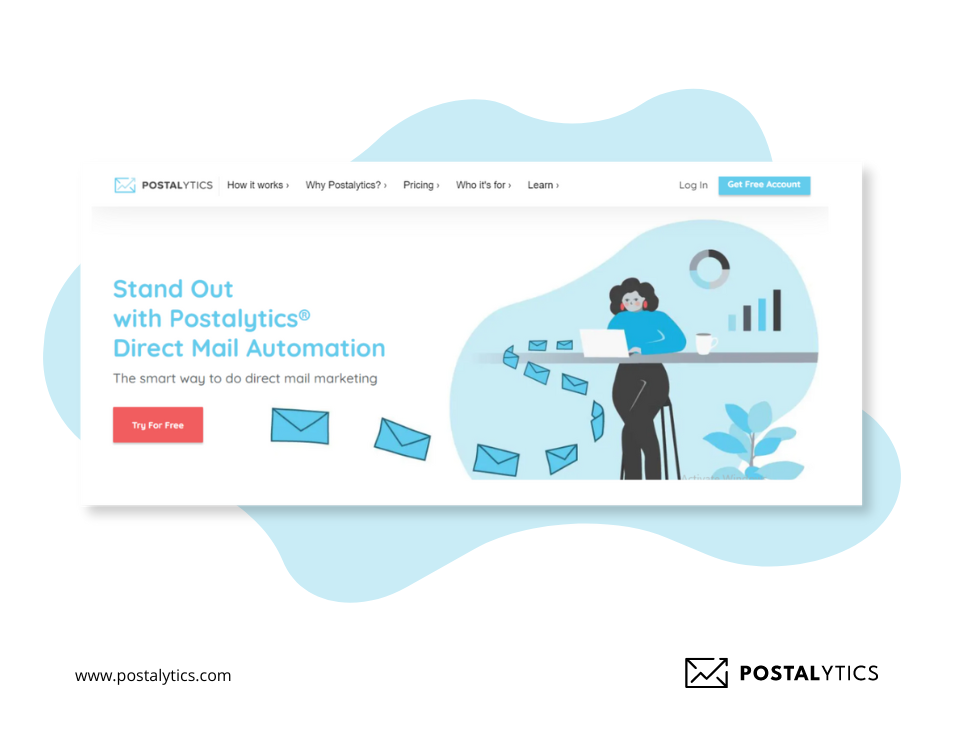 Postalytics landing page