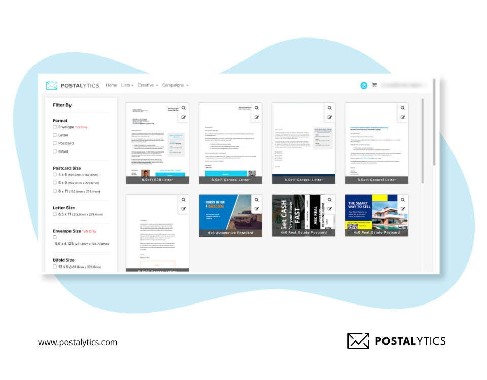 postalytics files for your templates and designs